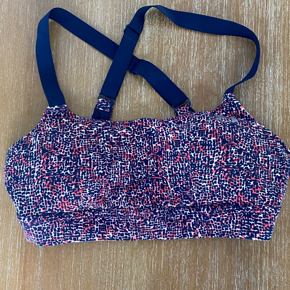 UNDER ARMOUR SPORTS BRA - Navy, pink, red - Small